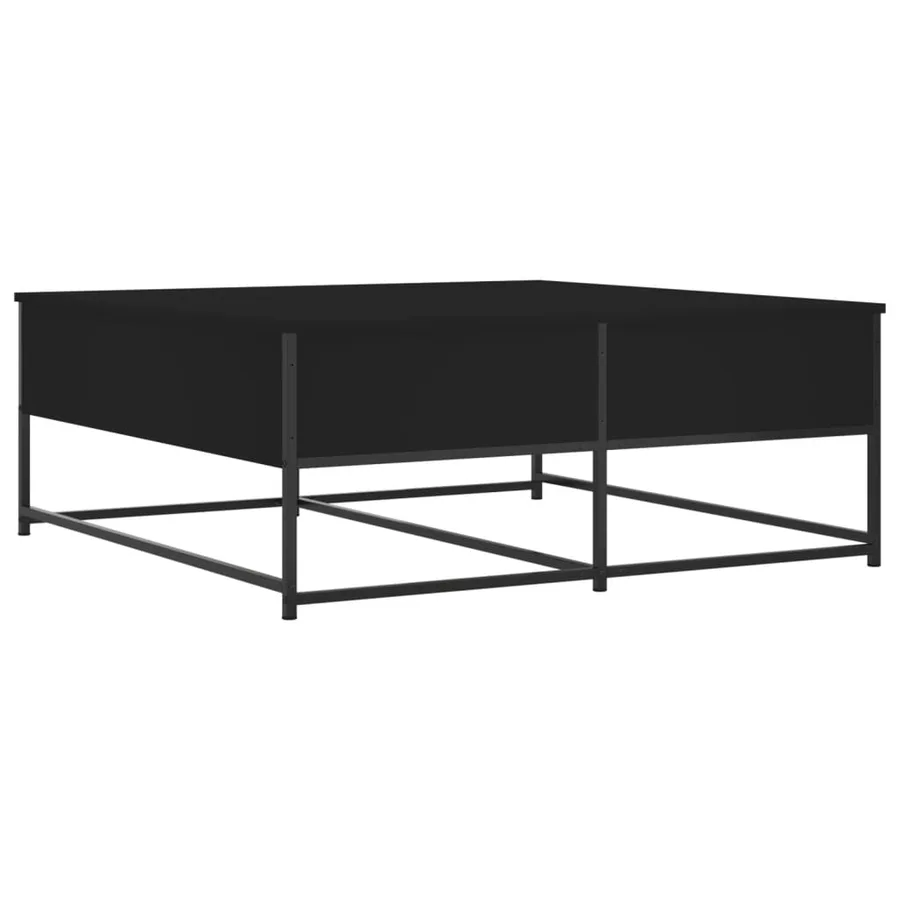 Table basse noir 100x99x40 cm bois d'ingénierie - 8