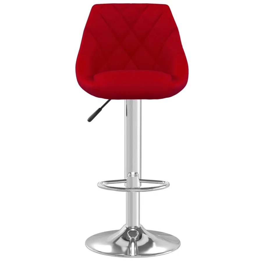Tabouret de bar Rouge bordeaux Velours - 3