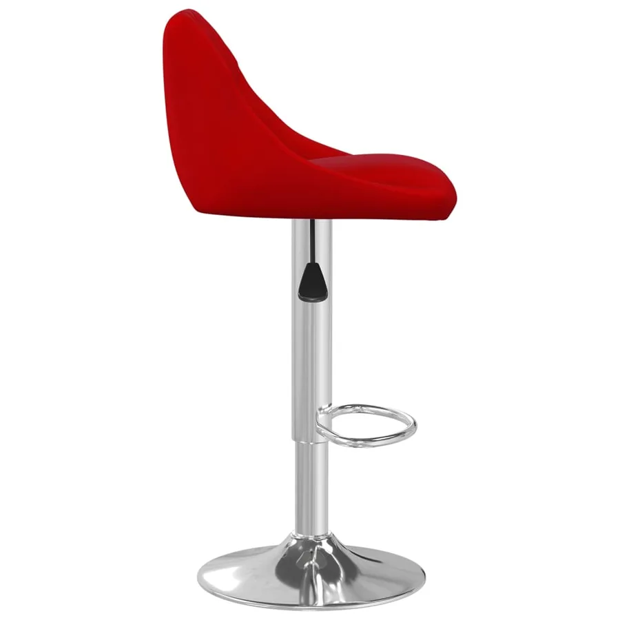 Tabouret de bar Rouge bordeaux Velours - 4