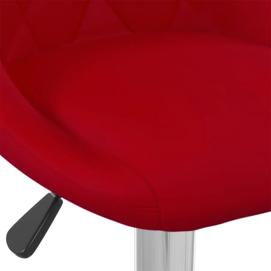 Tabouret de bar Rouge bordeaux Velours - 7