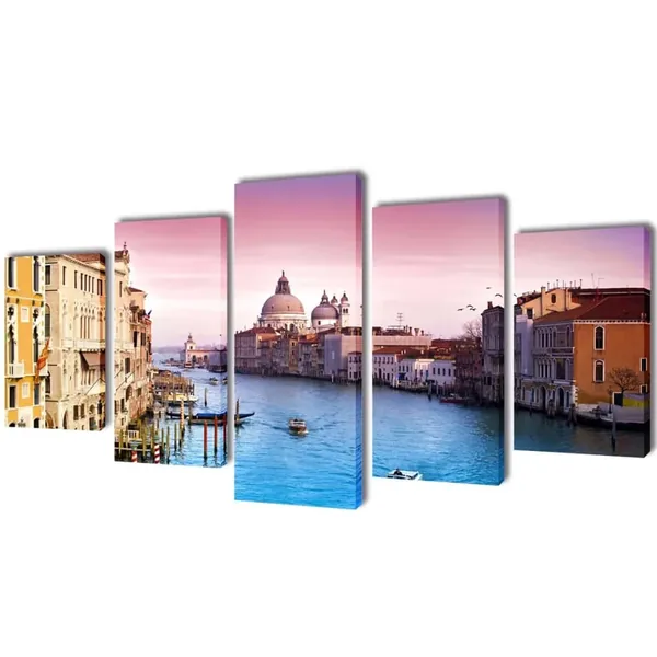 Set de toiles murales imprimées Venise 200 x 100 cm