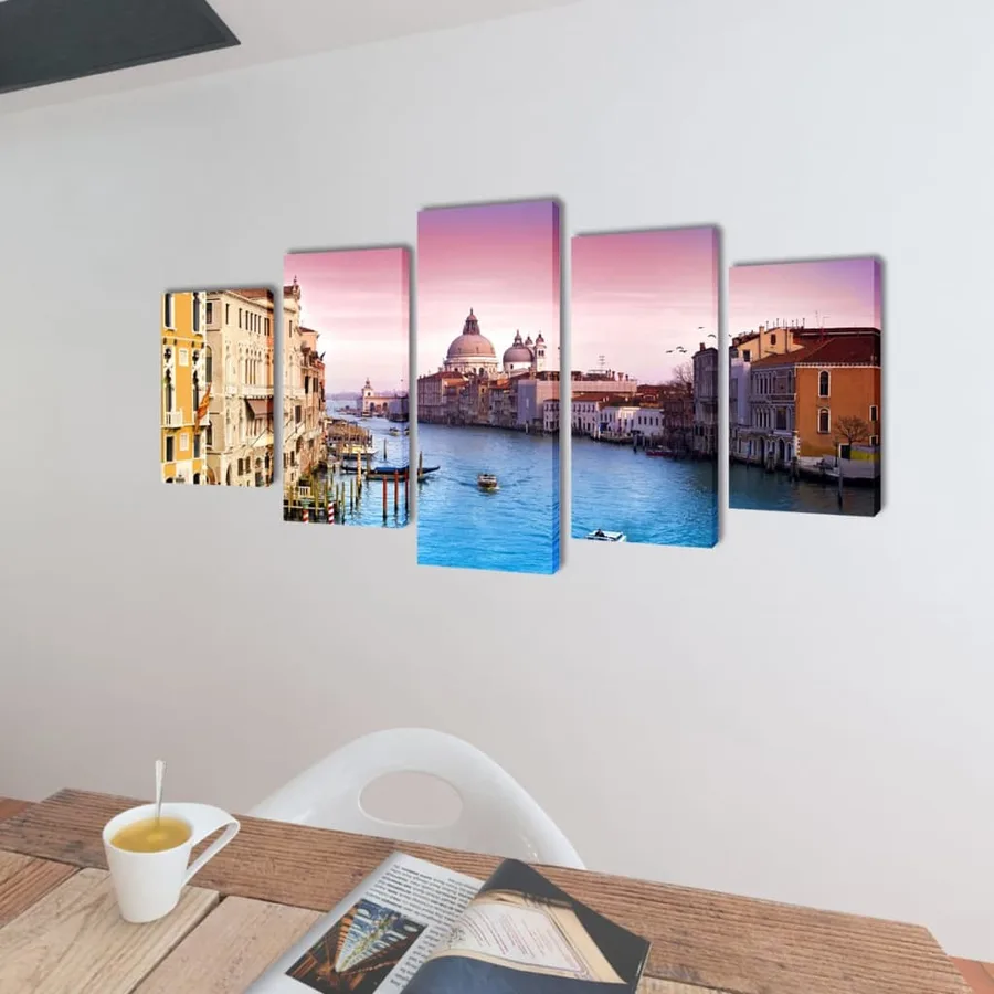 Set de toiles murales imprimées Venise 200 x 100 cm - 2