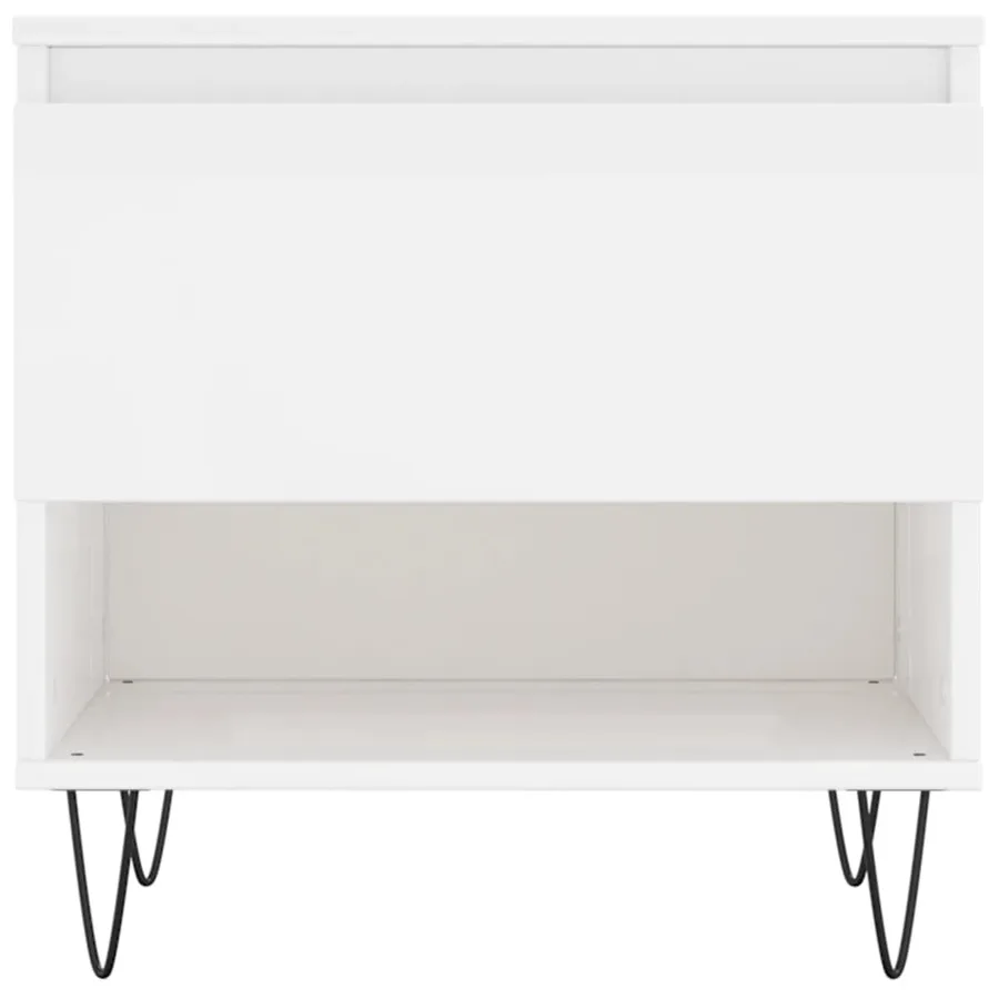 Tables basses 2 pcs blanc brillant 50x46x50cm bois d'ingénierie - 6