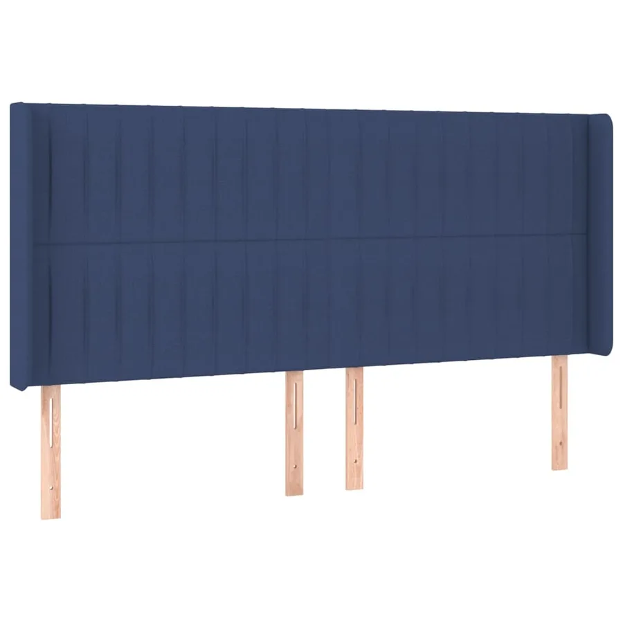 Tête de lit à LED Bleu 203x16x118/128 cm Tissu - 3
