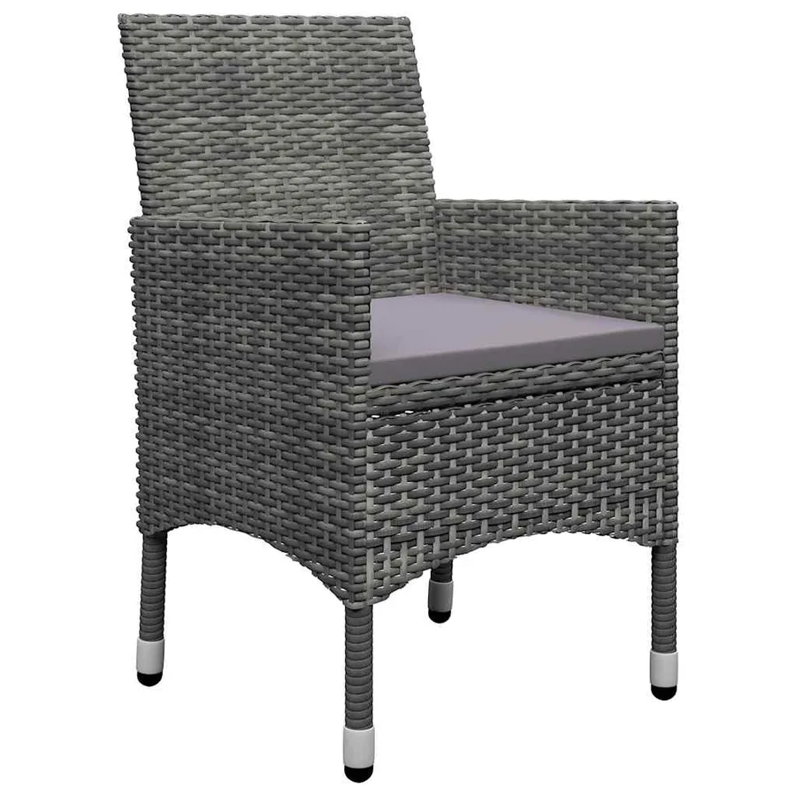 Ensemble à manger de jardin 5 pcs Gris - 5