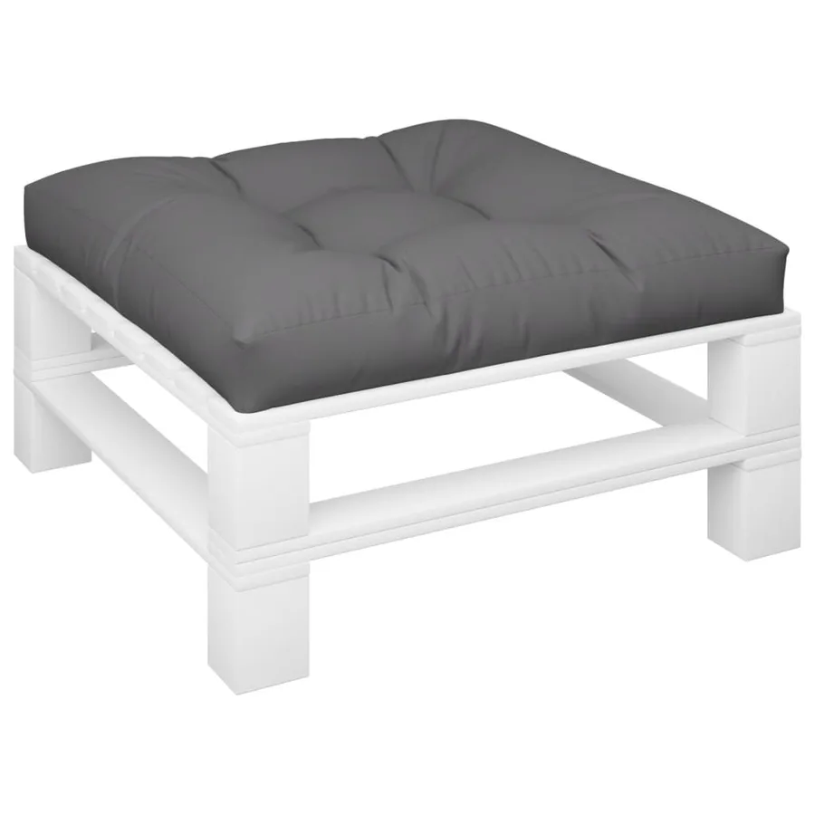 Coussin de palette anthracite 80x80x12 cm tissu - 3