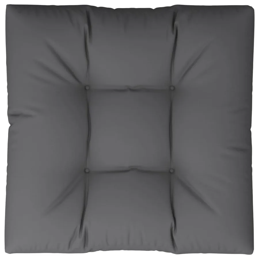 Coussin de palette anthracite 80x80x12 cm tissu - 6