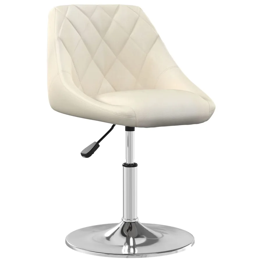 Chaises pivotantes à manger lot de 6 Crème Velours - 2