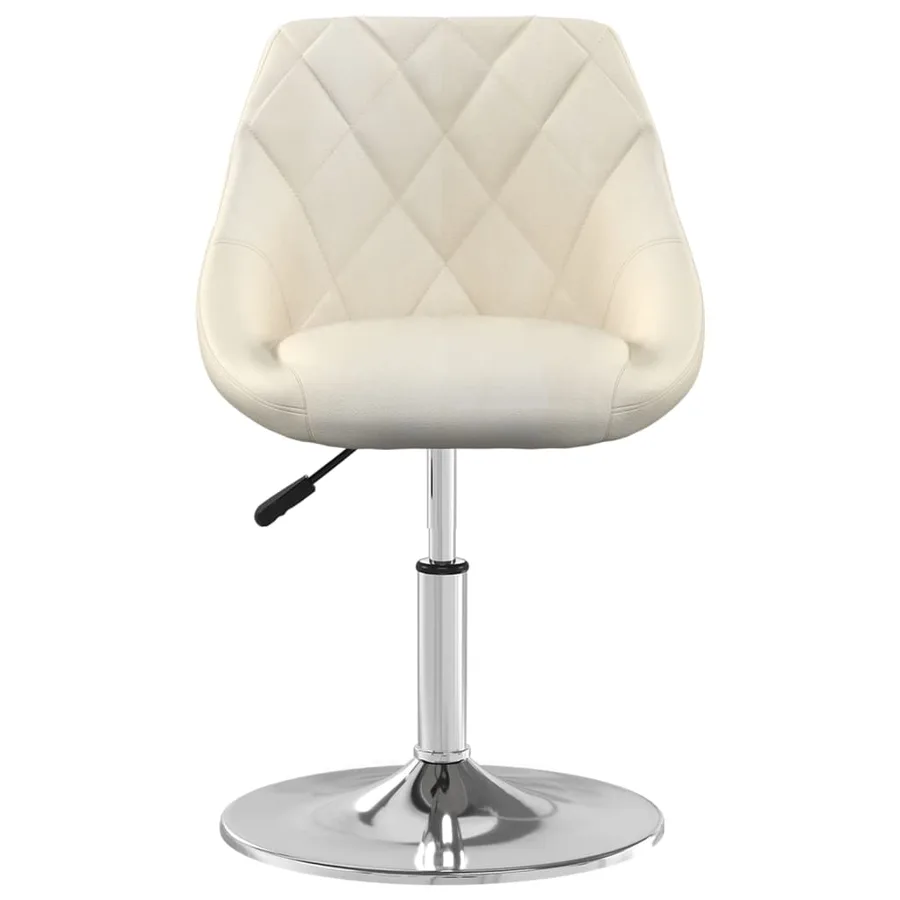 Chaises pivotantes à manger lot de 6 Crème Velours - 3