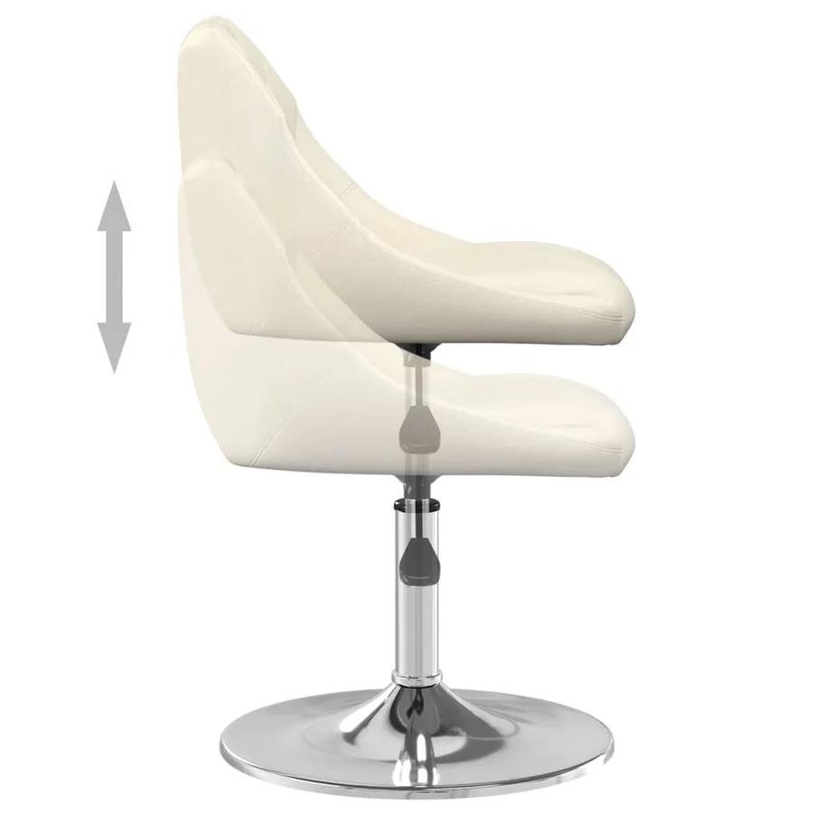 Chaises pivotantes à manger lot de 6 Crème Velours - 6