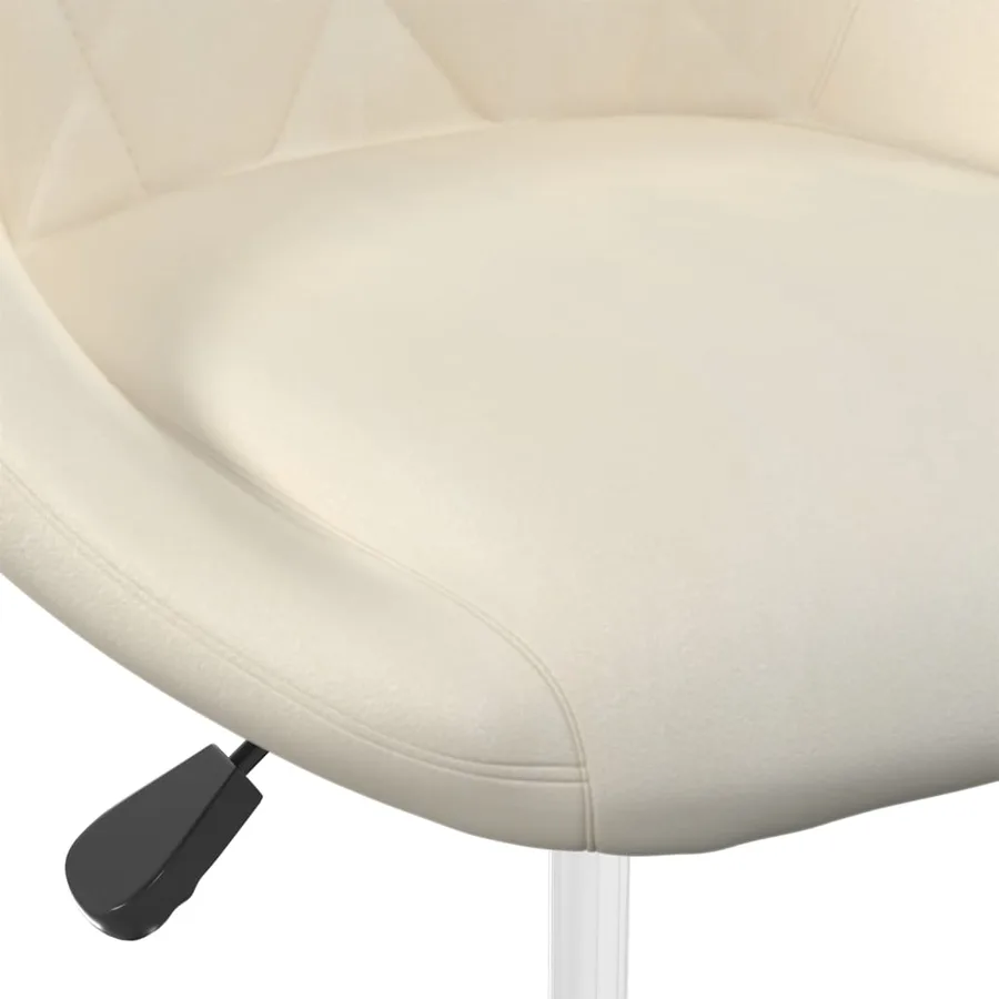 Chaises pivotantes à manger lot de 6 Crème Velours - 7