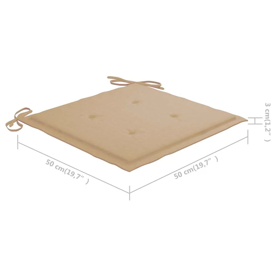 Chaises de jardin avec coussins lot de 2 Bois d'acacia massif - 11