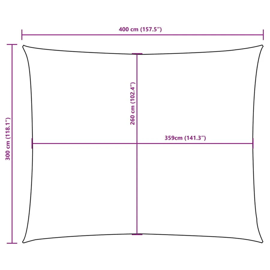 Voile de parasol tissu oxford rectangulaire 3x4 m orange - 10
