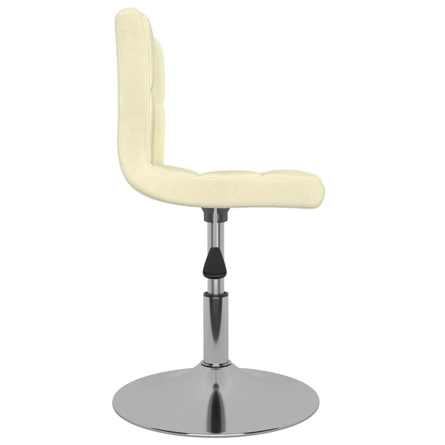 Tabouret de bar pivotant Crème Tissu - 4