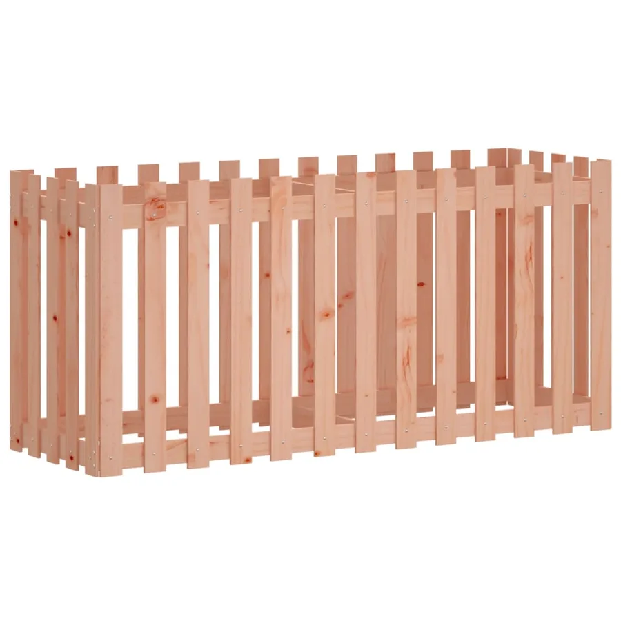 Lit surélevé de jardin design de clôture bois douglas massif - 2