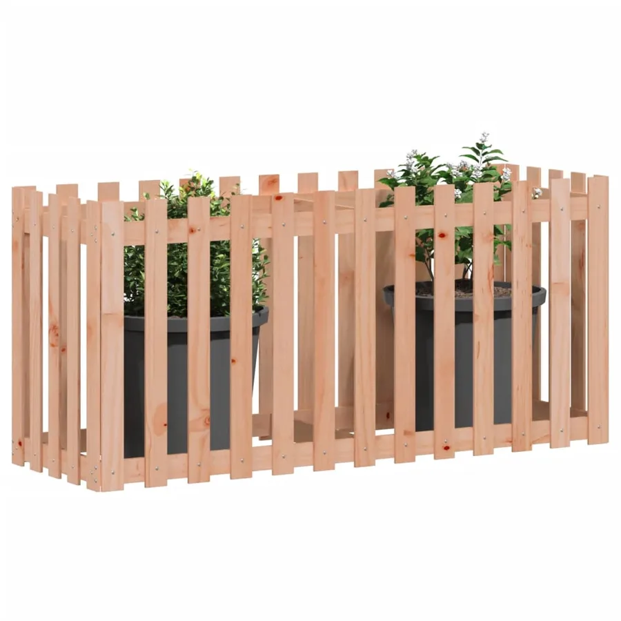 Lit surélevé de jardin design de clôture bois douglas massif - 3