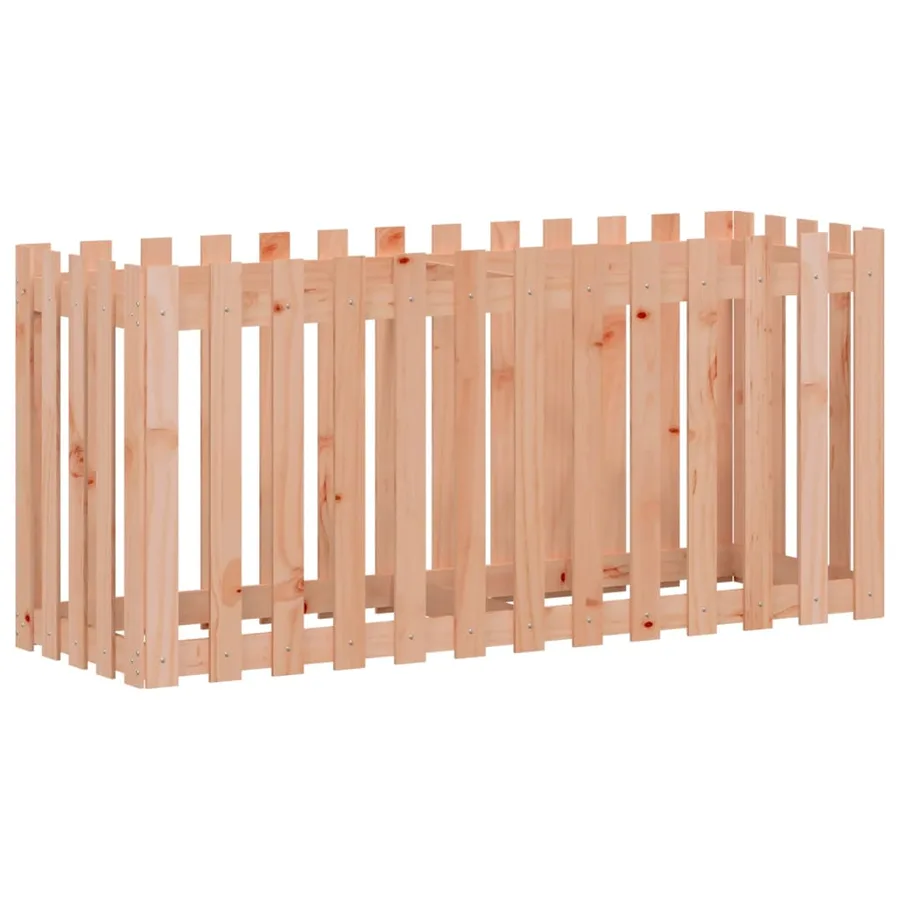 Lit surélevé de jardin design de clôture bois douglas massif - 4