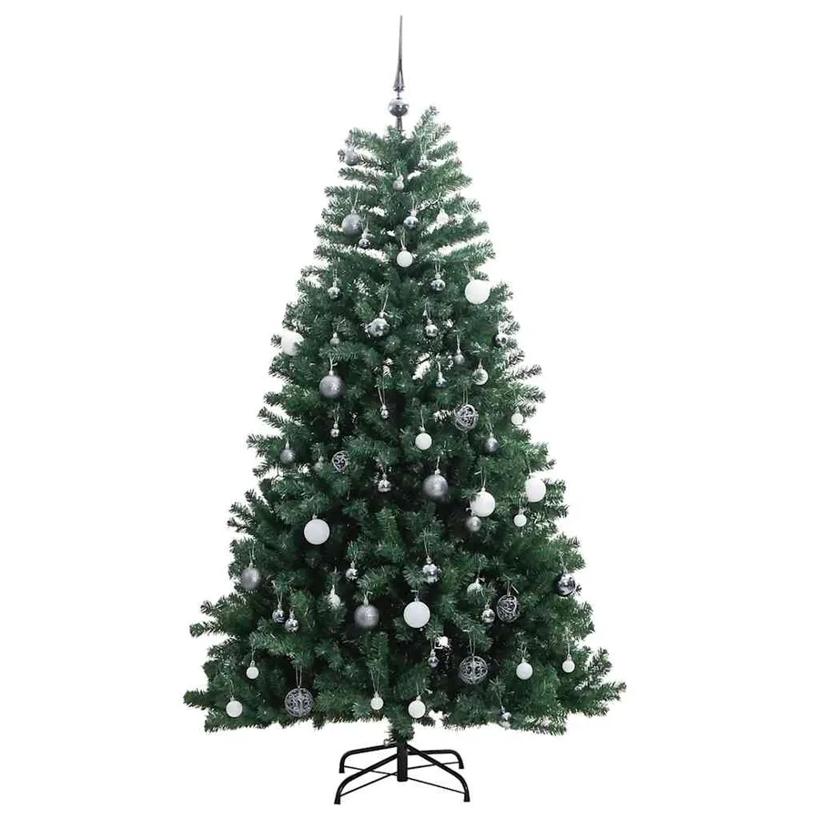 Sapin de Noël artificiel articulé 300 LED et boules 180 cm - 4