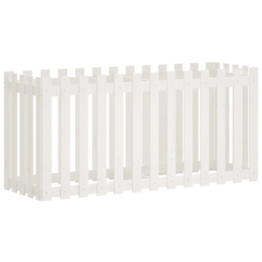 Lit surélevé de jardin design de clôture 150x50x70cm pin massif - 2