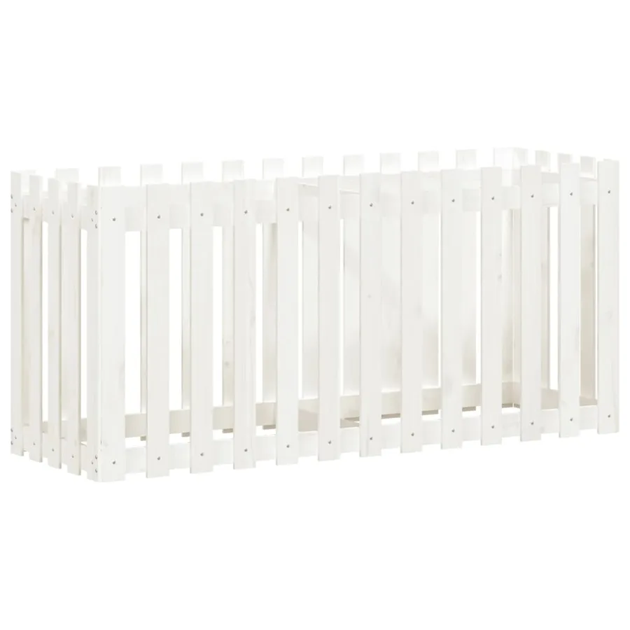 Lit surélevé de jardin design de clôture 150x50x70cm pin massif - 4