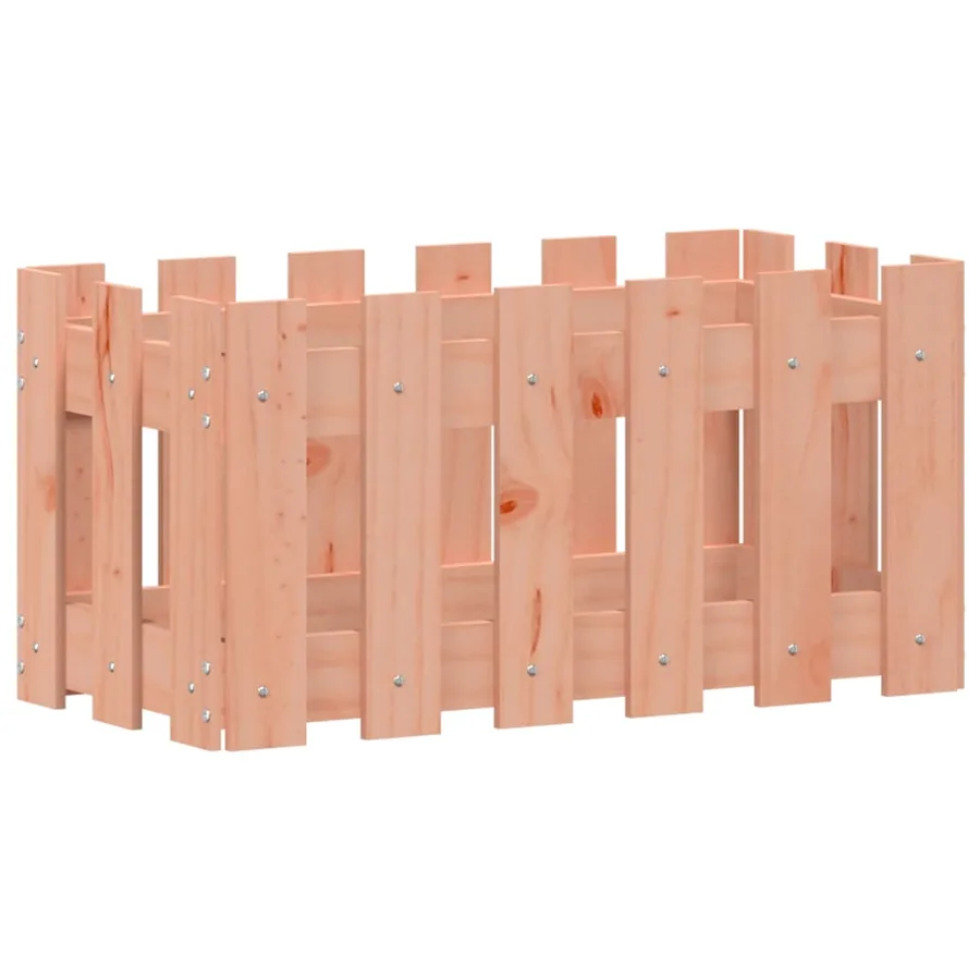 Jardinière avec design de clôture 60x30x30 cm douglas massif - 2