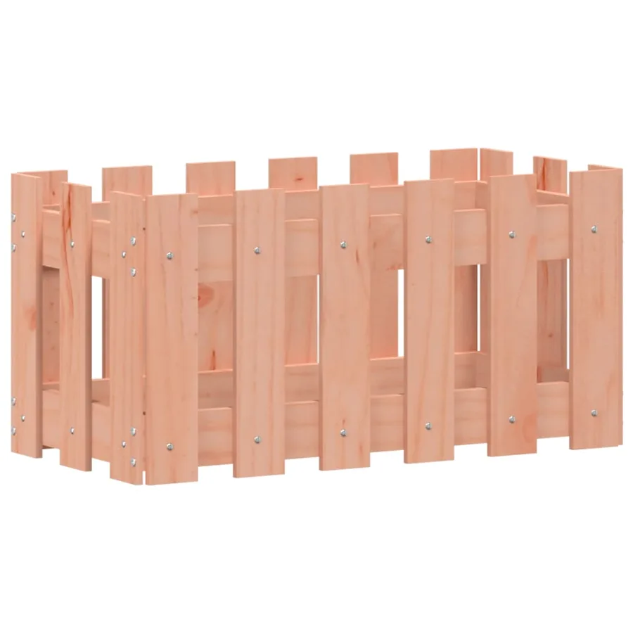 Jardinière avec design de clôture 60x30x30 cm douglas massif - 4