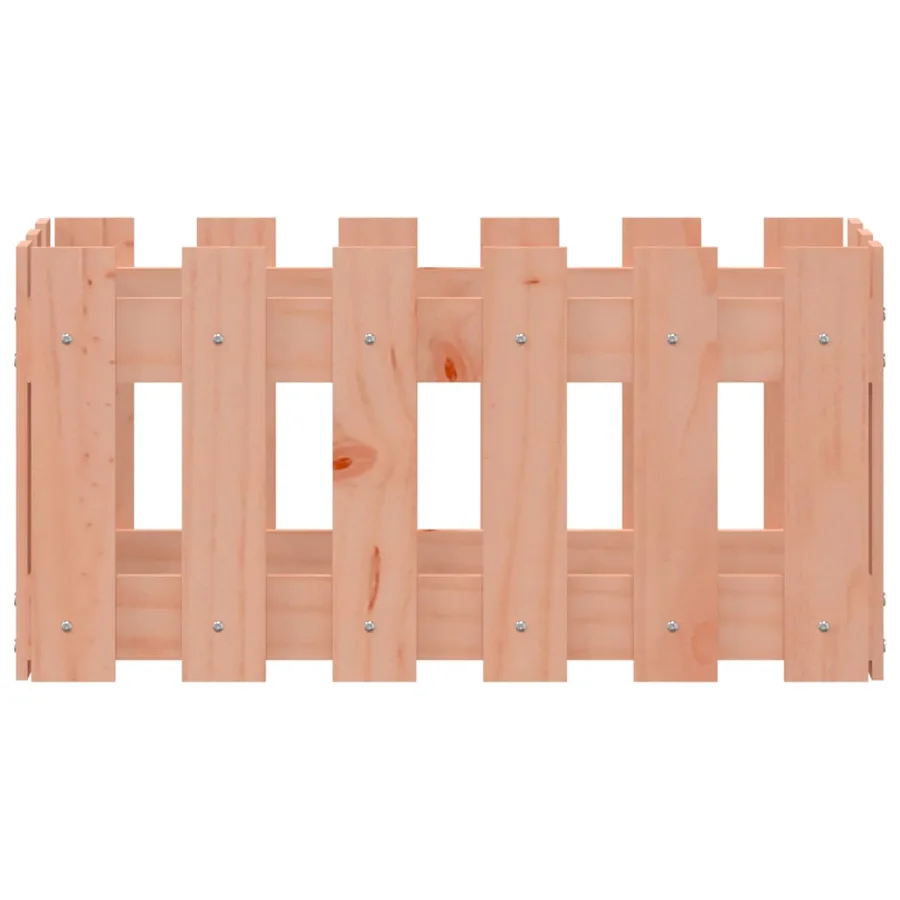 Jardinière avec design de clôture 60x30x30 cm douglas massif - 5