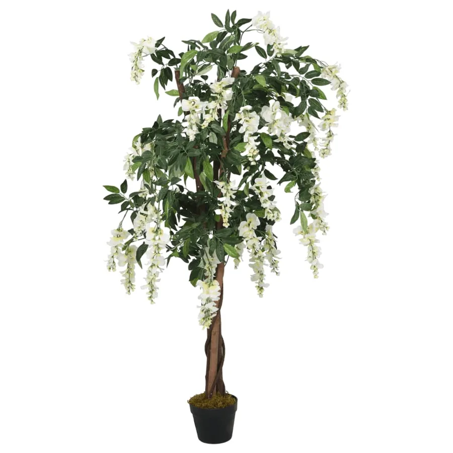 Glycine artificielle 1470 feuilles 200 cm vert et blanc - 2