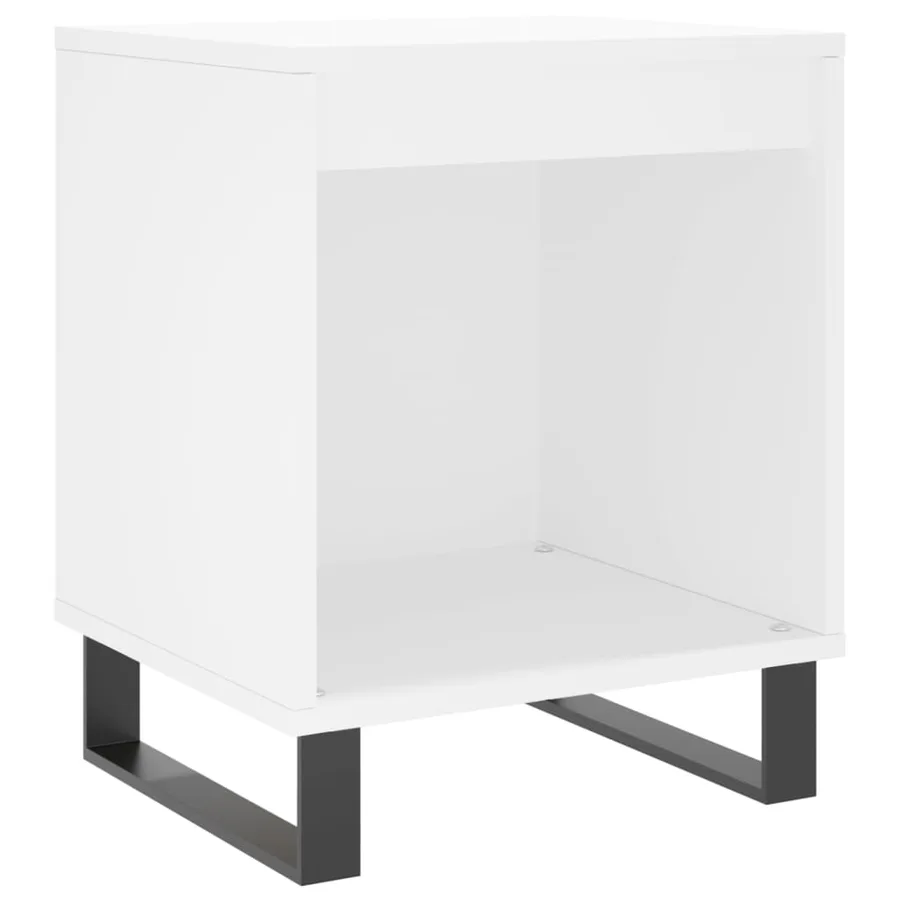 Tables de chevet 2 pcs blanc 40x35x50 cm bois d’ingénierie - 4