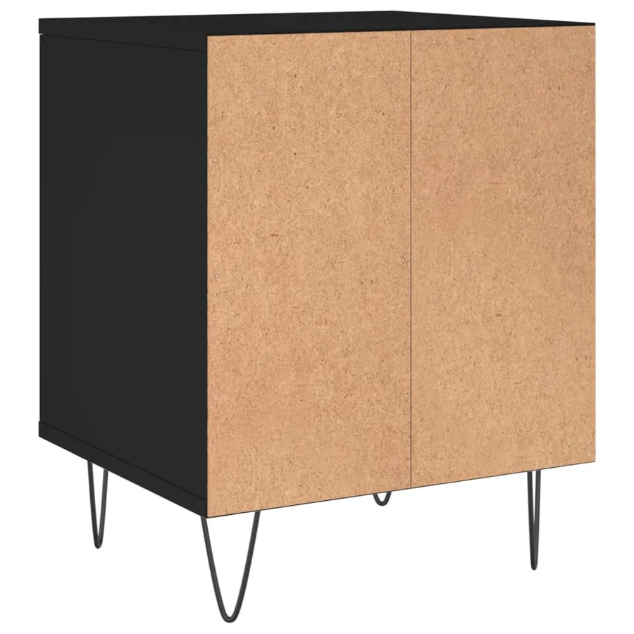 Tables de chevet 2 pcs noir 40x35x50 cm bois d’ingénierie - 7