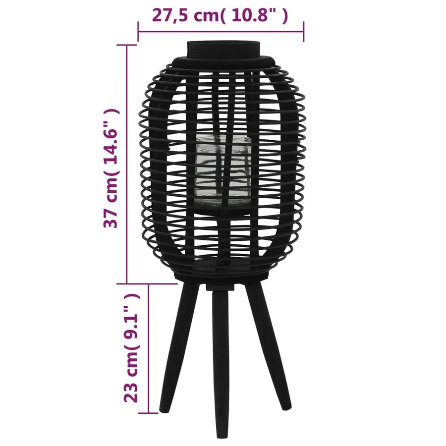 Bougeoir debout Bambou Noir - 4