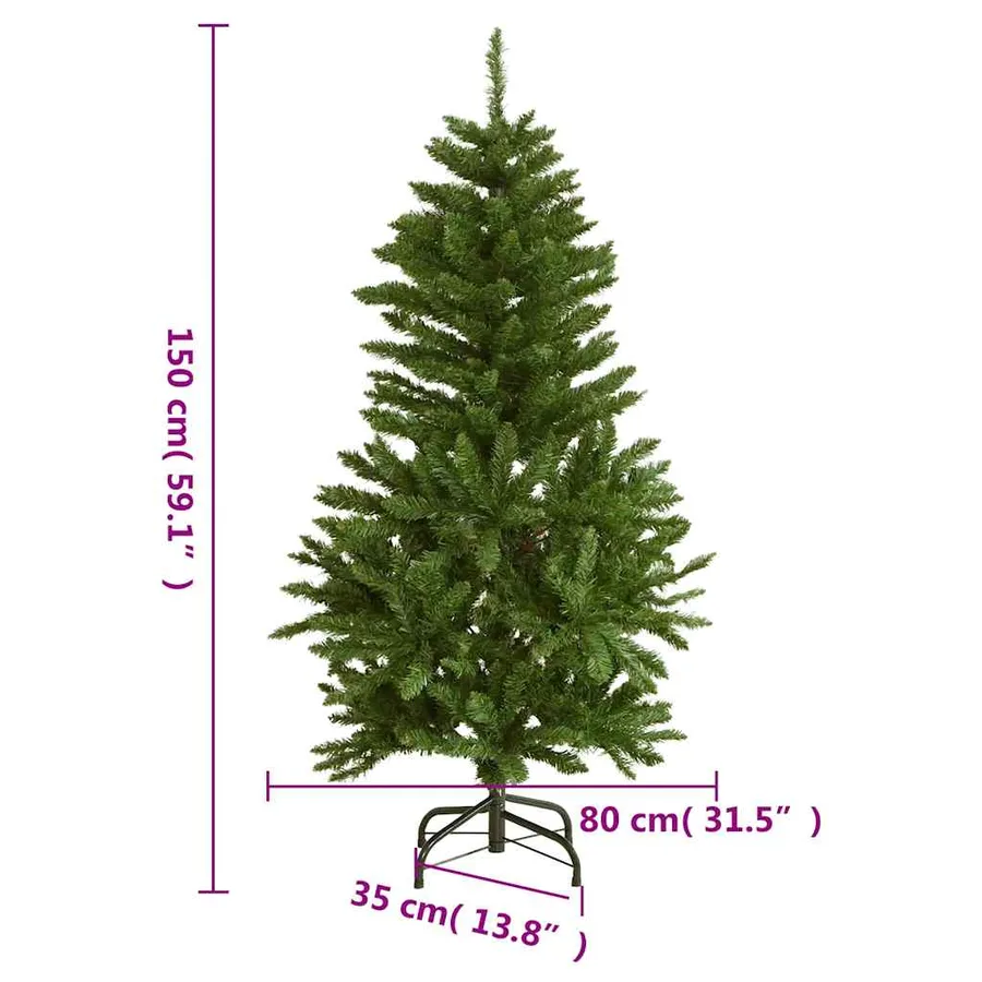 Sapin de Noël artificiel articulé 150 LED et boules 150 cm - 15