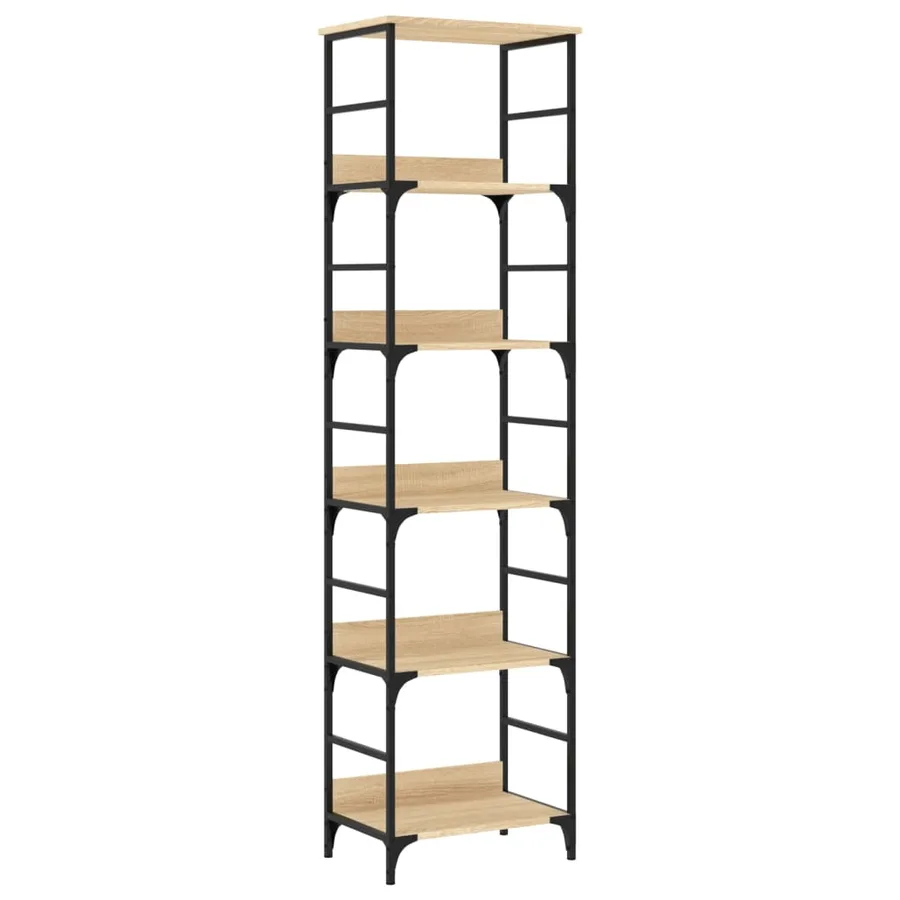 Bibliothèque en chêne Sonoma 50x33x188,5 cm Bois d'ingénierie - 2