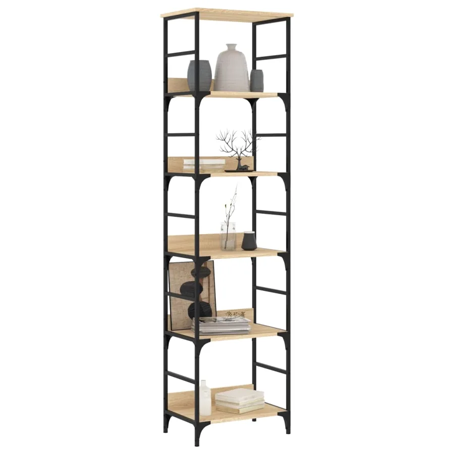 Bibliothèque en chêne Sonoma 50x33x188,5 cm Bois d'ingénierie - 3