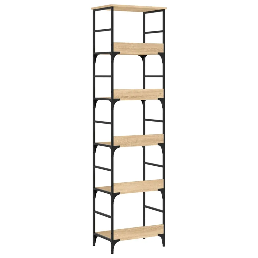 Bibliothèque en chêne Sonoma 50x33x188,5 cm Bois d'ingénierie - 6