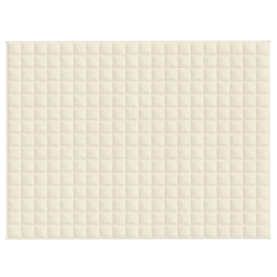 Couverture lestée Crème clair 152x203 cm 7 kg Tissu - 3