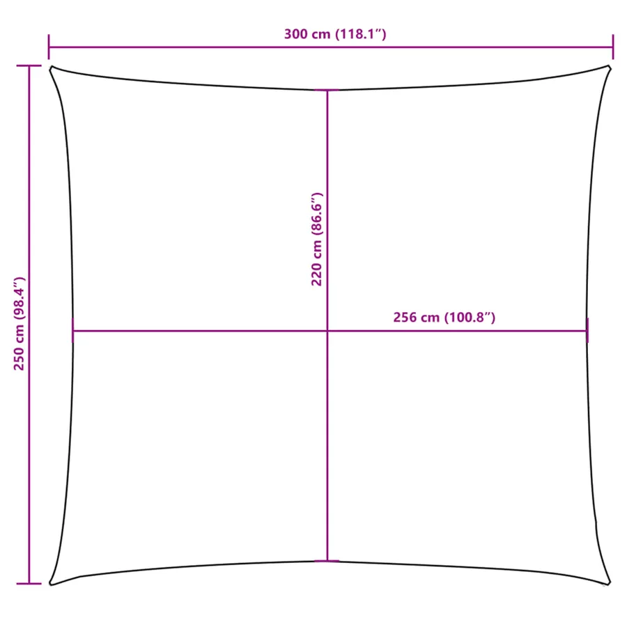 Voile de parasol tissu oxford rectangulaire 2,5x3 m jaune - 10