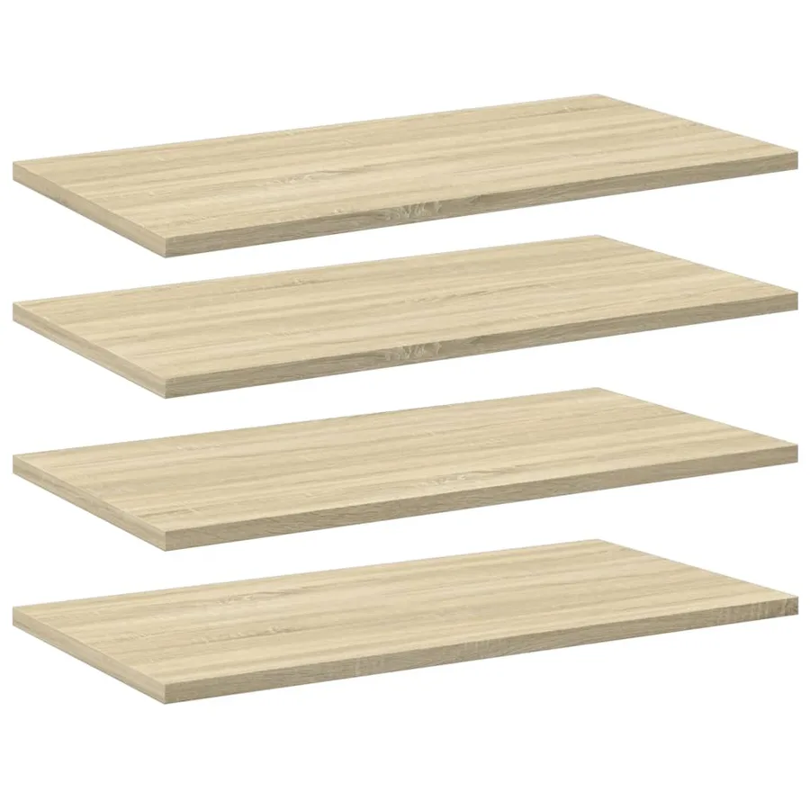 Panneau de bibliothèque 4pcs Chêne sonoma 60x30x1,5cm Aggloméré - 2