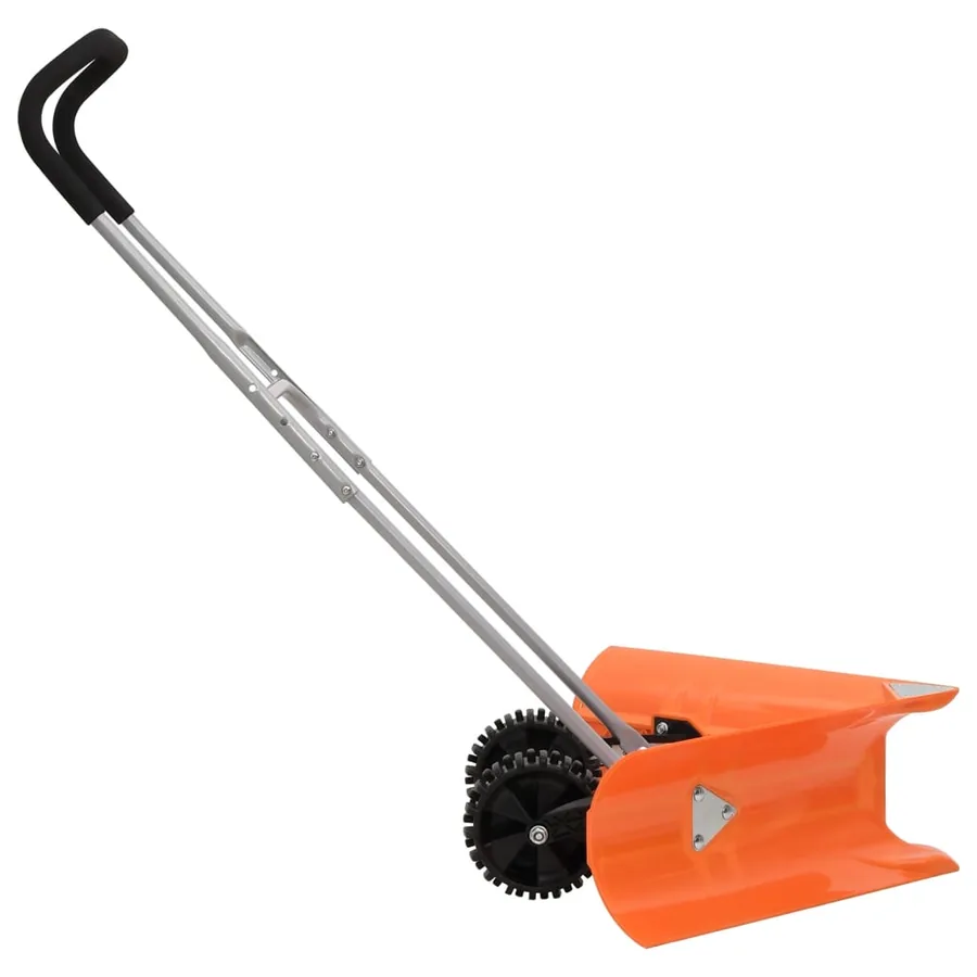 Pelle à neige double angle avec poignée extensible orange acier - 3