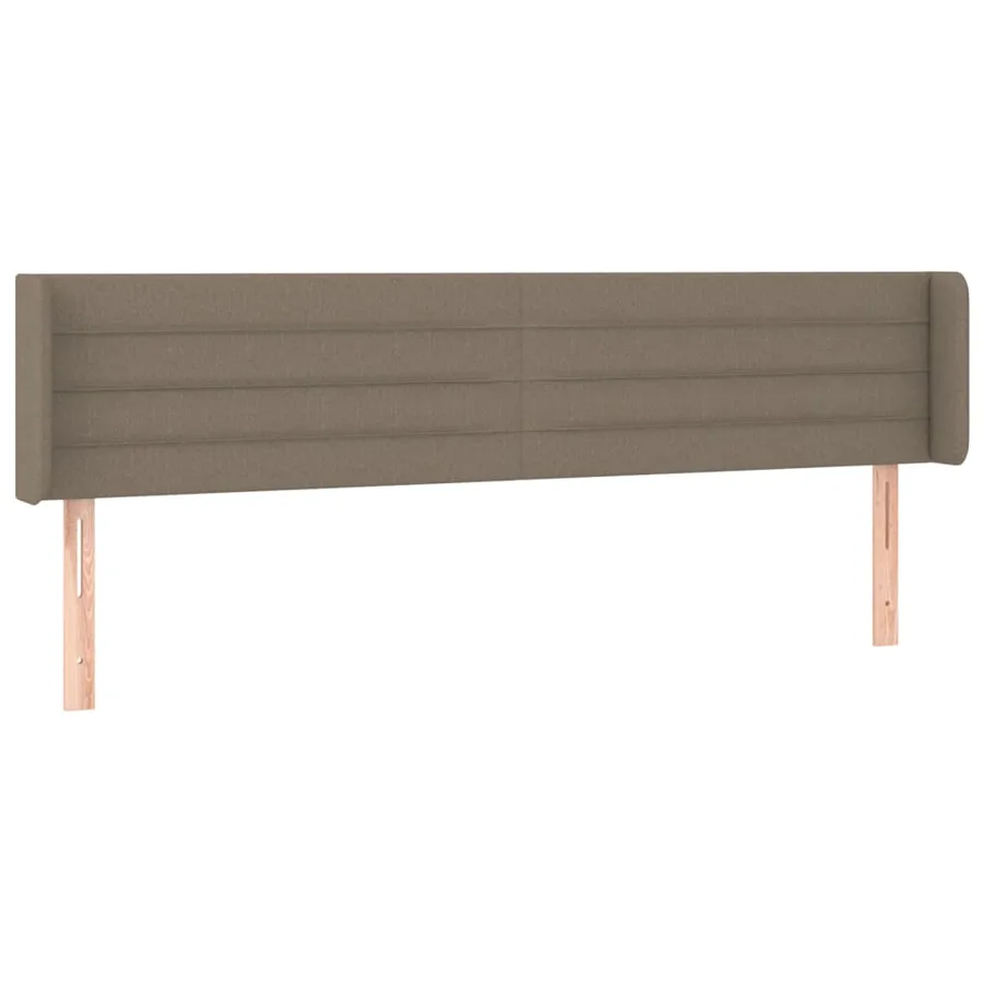 Tête de lit avec oreilles Taupe 203x16x78/88 cm Tissu - 2