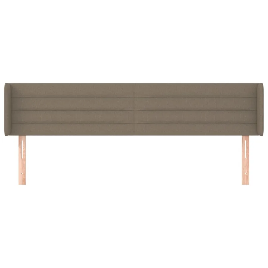 Tête de lit avec oreilles Taupe 203x16x78/88 cm Tissu - 3