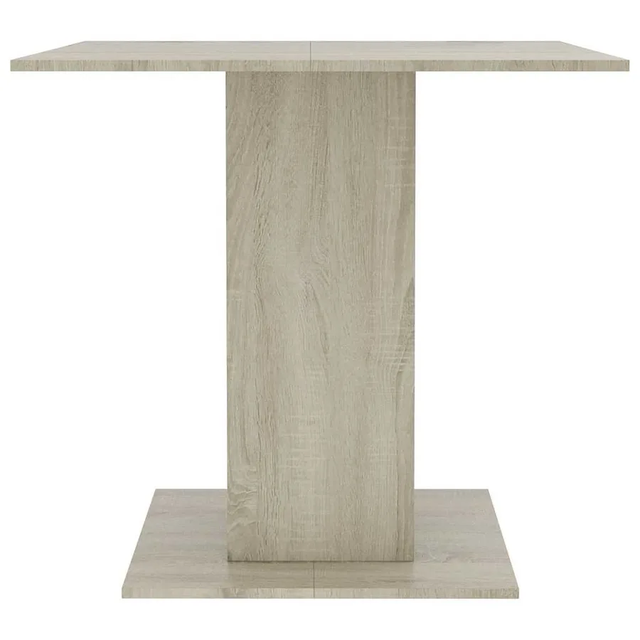 Table à dîner Blanc et chêne sonoma 80 x 80 x 75 cm Aggloméré - 4