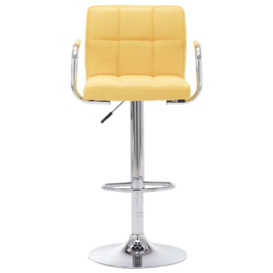 Chaises de bar lot de 2 jaune tissu - 3