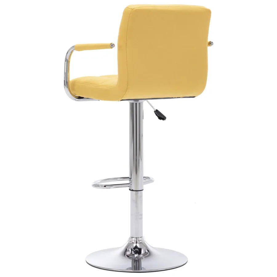Chaises de bar lot de 2 jaune tissu - 5