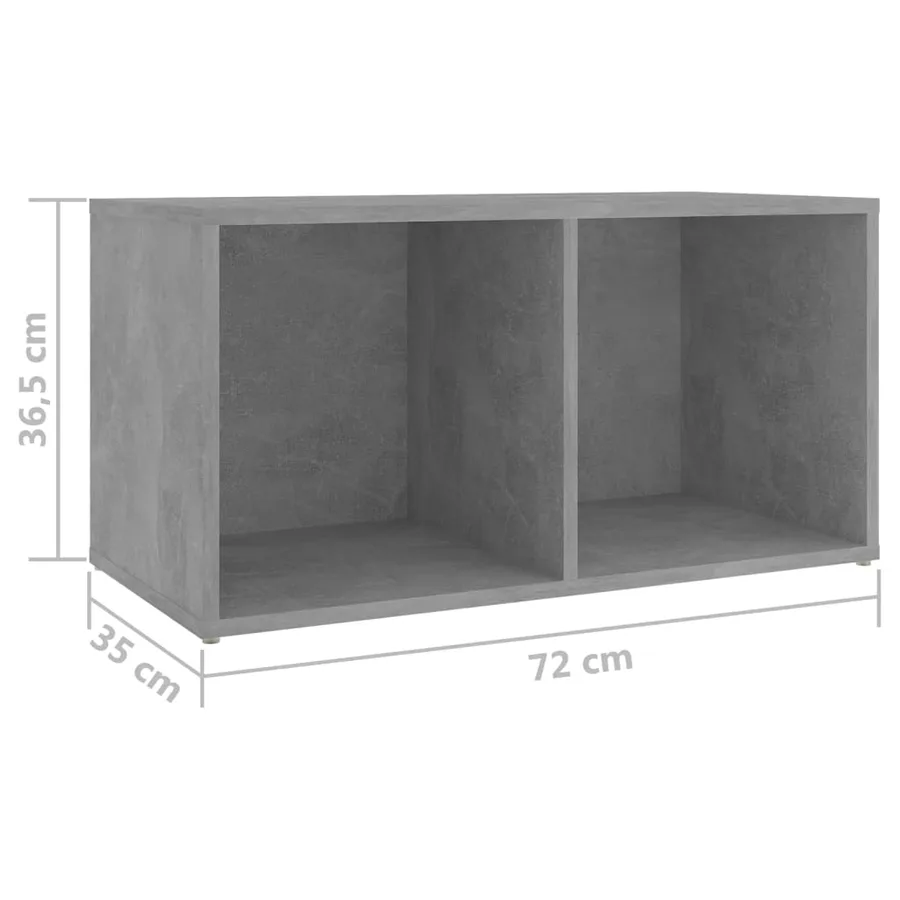 Meubles TV 4 pcs Gris béton 72x35x36,5 cm Bois d'ingénierie - 8