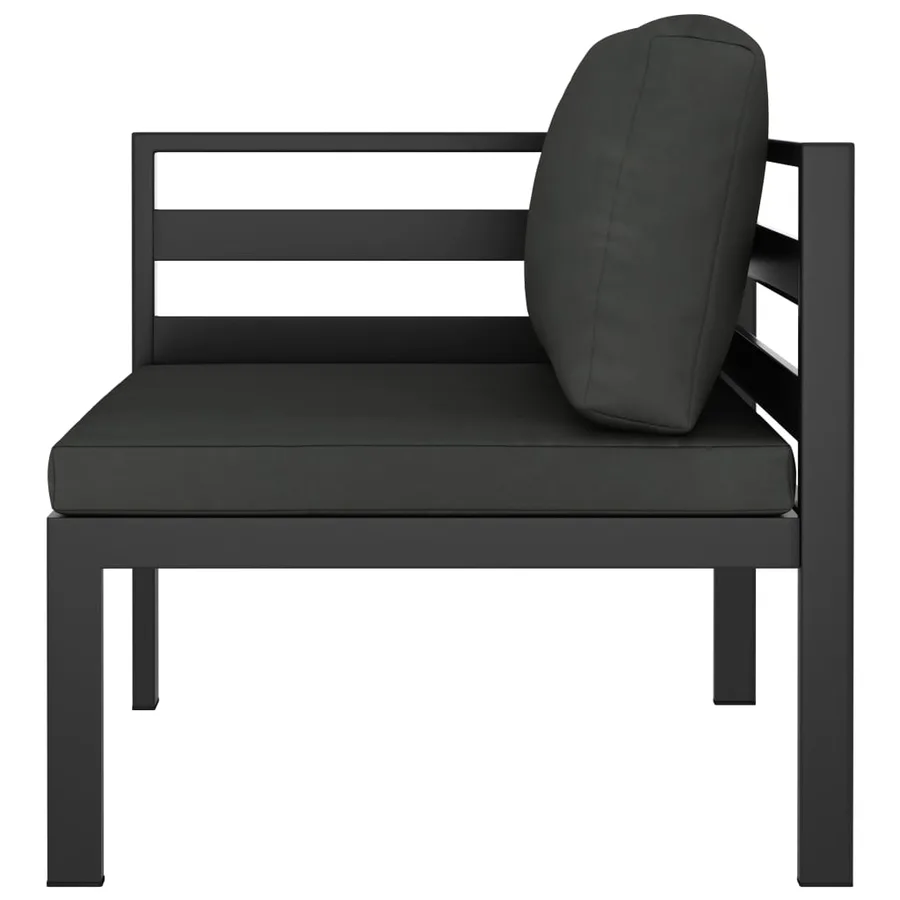 Salon de jardin 8 pcs avec coussins Aluminium Anthracite - 4