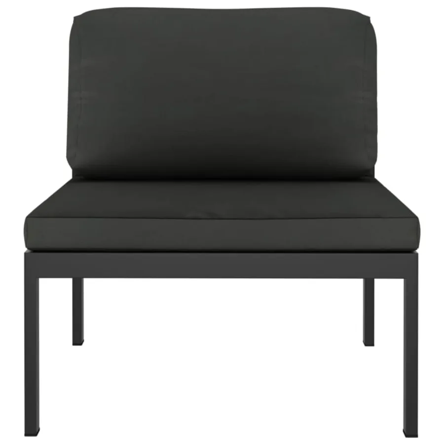 Salon de jardin 8 pcs avec coussins Aluminium Anthracite - 6