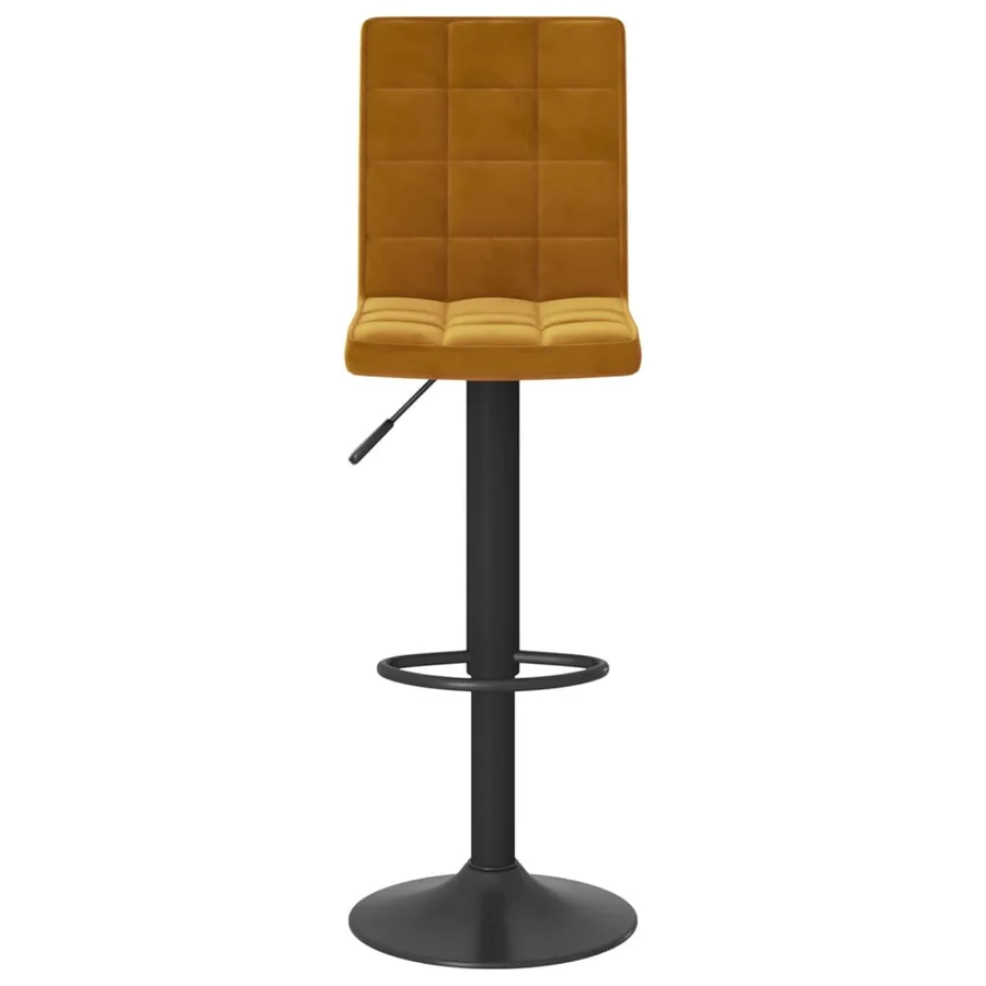Tabourets de bar lot de 2 marron velours - 4