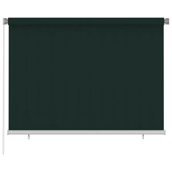 Store roulant d'extérieur 205 (l) x 140 (H) cm vert foncé HDPE