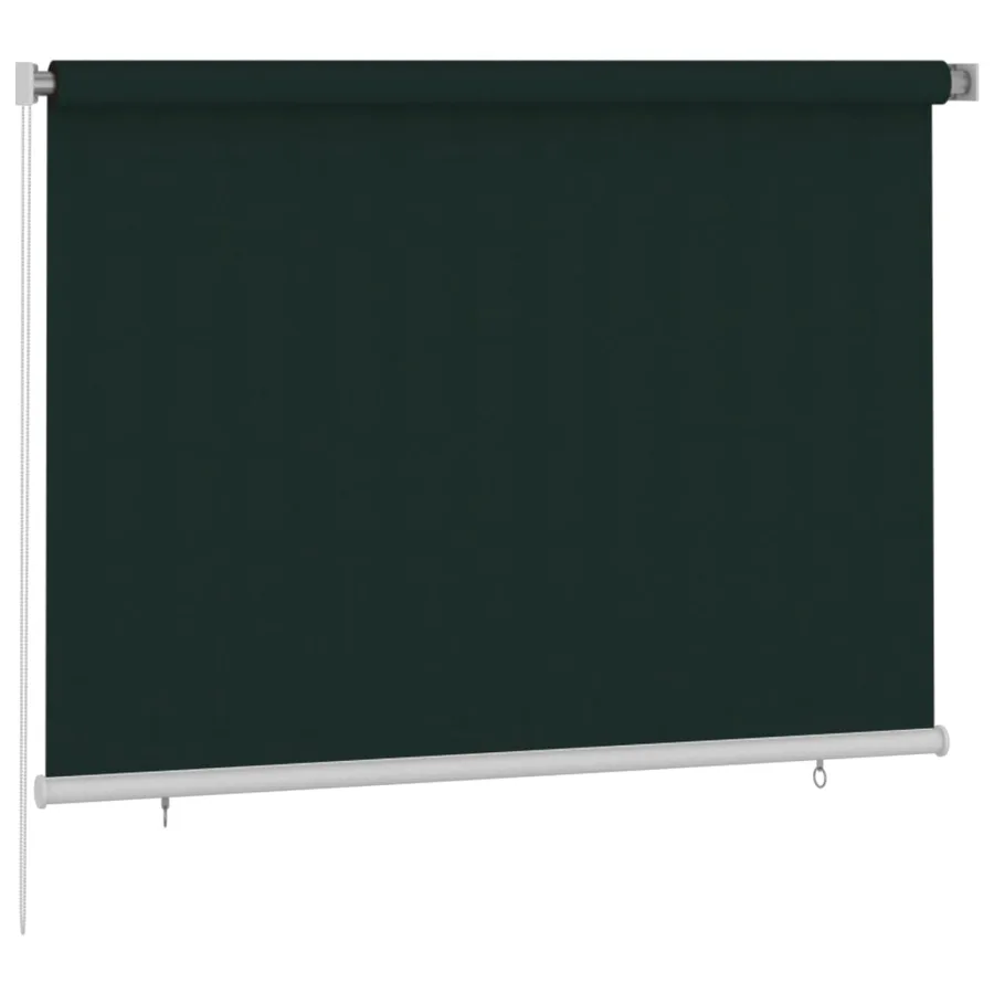 Store roulant d'extérieur 205 (l) x 140 (H) cm vert foncé HDPE - 2